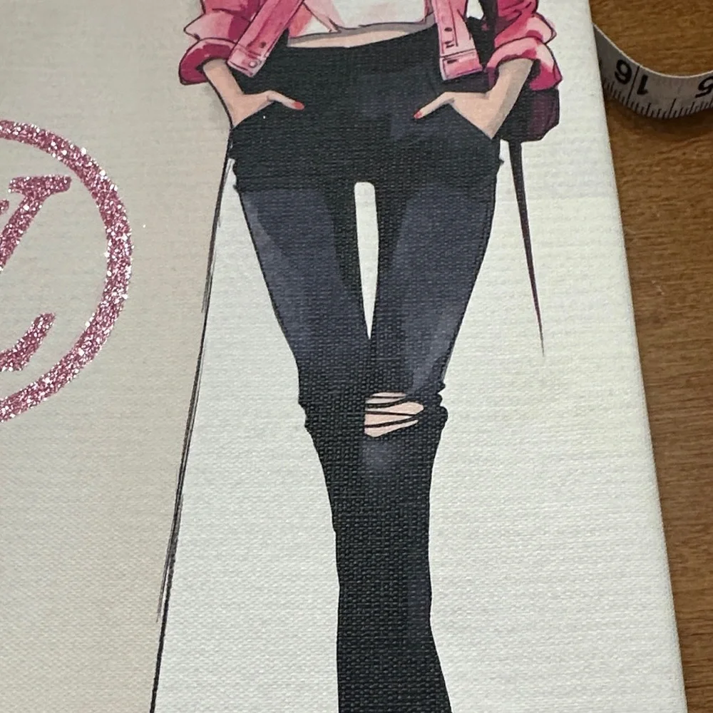 Fashion Illustration Canvas Art 20” (H) x 10” (W) x 1 1/2 inch thick